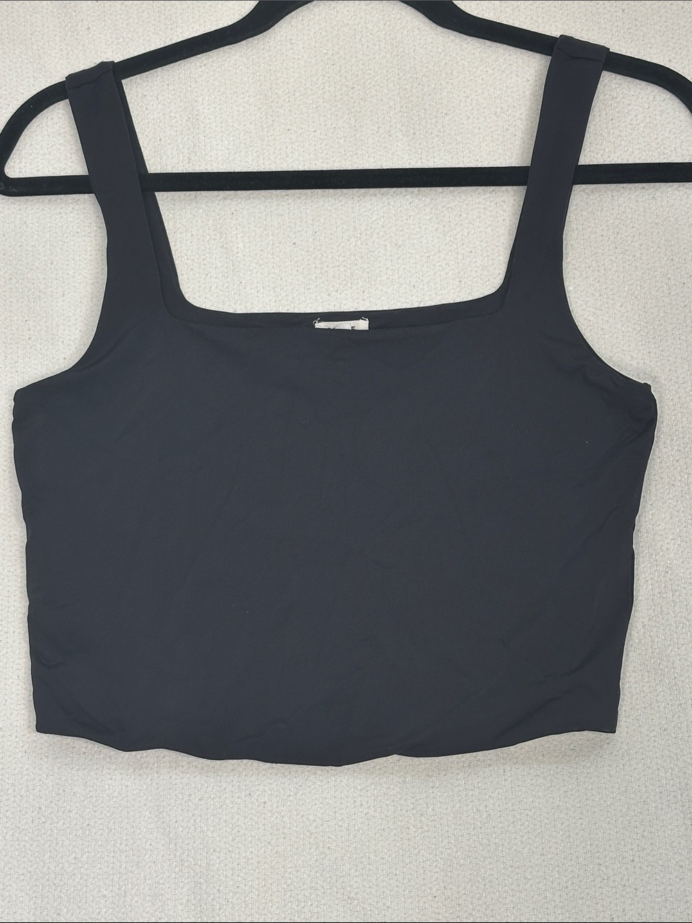 Garage Black Square Neck Crop Tank - Women